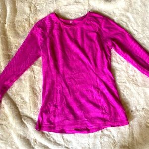 Lulu lemon sz 10 pink striped running top